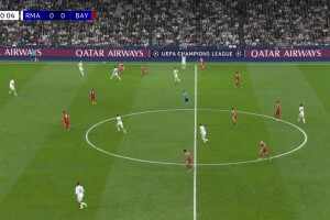 拜仁1-0領(lǐng)先皇馬！格納布里直塞，迪亞斯單刀冷靜推射得手