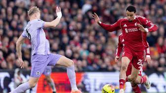  英超-薩拉赫替補送助攻?；倏?6秒閃擊+雙響 利物浦2-0布萊頓