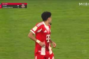  迪亞斯內(nèi)切勁射破門上演帽子戲法！拜仁5-1領先霍芬海姆！