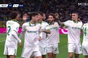  羅馬1-1扳平國米！倫施下底傳中助攻，曼奇尼門前包抄破門！