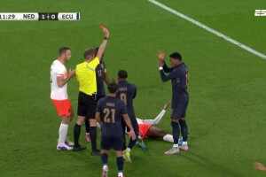  防守最后一人！普拉塔超車單刀，鄧弗里斯拉倒犯規直紅離場！