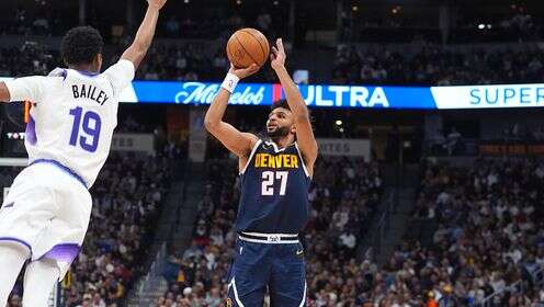  全明星穩(wěn)？賈馬爾&middot;穆雷16中8輕松得到27分6板5助1斷 三分12中6