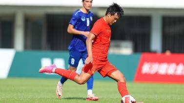  邀請賽-U21國足0-0烏茲別克斯坦 艾尼法補時中框