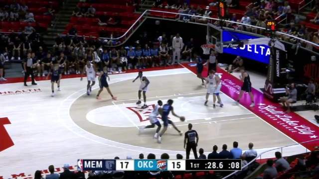 🏀夏联-韦尔斯20分 GG-杰克逊20分 A-米切尔24+6 灰熊击败雷霆