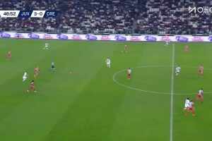 尤文4球領先！米雷蒂外腳背直塞，麥肯尼過掉門將后打空門造烏龍