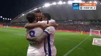 [进球视频] 津门虎2-0领先玉昆！基莱斯传中 谢蒂内倒地抢点破门