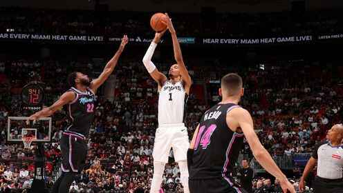 ??馬刺送熱火5連敗 文班26+14+5帽 卡斯爾19+7+6 阿德巴約17中5