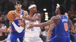 ??雷霆擊敗尼克斯 SGA連續135場20+ 布倫森30分 唐斯15+18