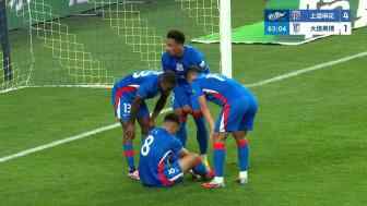 [进球视频]盖伊抢射完成双响+误伤李可！申花4-1英博！