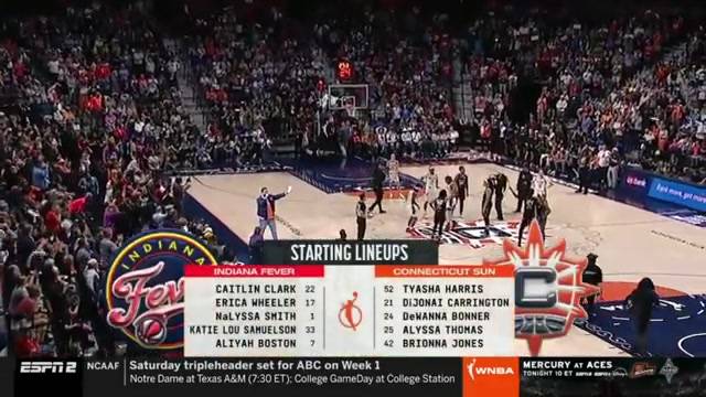  WNBA常规赛揭幕战 印第安纳狂热71 - 92康涅狄格太阳 集锦