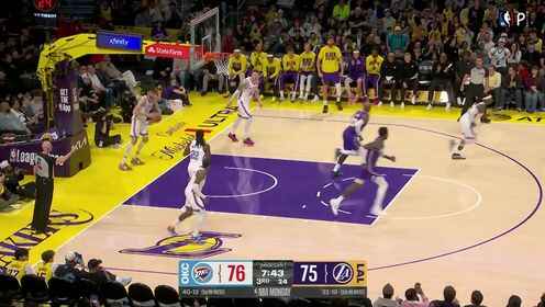 ??雷霆7人上雙終結湖人3連勝 杰倫威復出23分 詹姆斯22+6+10