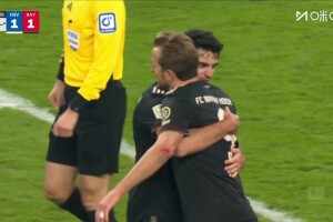  拜仁1-1扳平漢堡！基米希搶點射門沒打好，凱恩門前轉身抽射破門