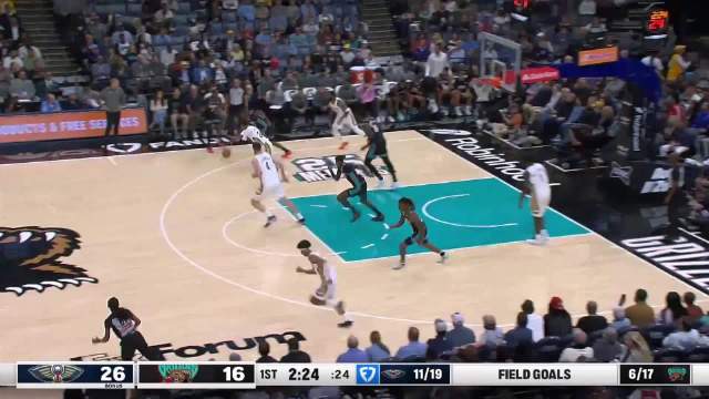 🏀莫兰特35分 锡安27+9+5+5断 普尔17分 灰熊险胜鹈鹕