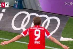  拜仁4-1斯圖加特！格雷茨卡打門被擋出！凱恩門前補射破門！