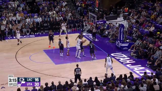 🏀首节崩盘！哈登15+11&被迫三节打卡 凯斯勒7中7 快船惨败爵士