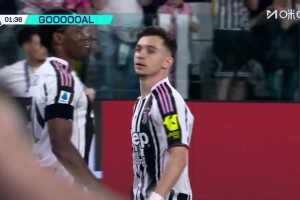 [进球视频] 尤文开场2分钟破门！卡卢卢传中助攻，戴维头球攻门得手！