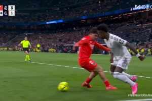 充滿威脅！維尼修斯再被阿蘭布魯放倒造點，主罰命中梅開二度