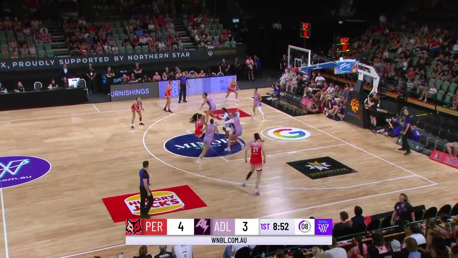 01月02日澳女籃常規(guī)賽 珀斯山貓女籃93-75阿德萊德閃電女籃 全場(chǎng)集錦