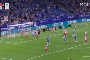  马竞1-1遭扳平！马竞定位球防守失误！卢比奥前插抢点破门！