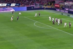  米蘭取得夢幻開局！萊奧左路內切遠射破門！米蘭1-0領先比薩！