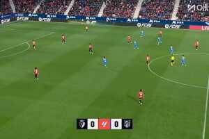 西甲-格列兹曼造点卢克曼点射 十人马竞2-1奥萨苏纳