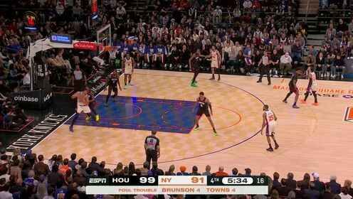 ??火箭連續(xù)4次致命失誤慘遭尼克斯18分逆轉(zhuǎn)！KD30+6 唐斯25+7