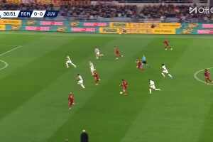  羅馬先下一城！羅馬中場斷球反擊，韋斯利兜射破門！