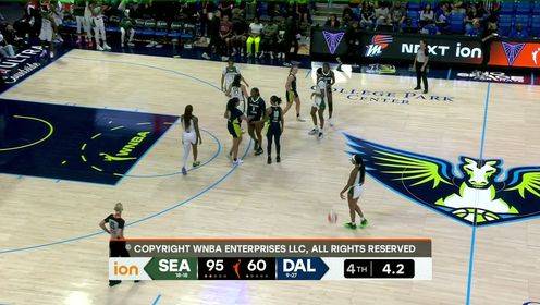 08月23日WNBA常规赛 西雅图风暴 95 - 60 达拉斯飞翼 全场集锦
