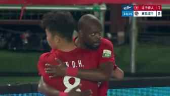 [进球视频] 铁人1-0领先！邦本宜裕直塞 姆本扎抽射破门