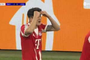 [两黄变红] 拜仁少打一人！金玟哉拉人犯规两黄变一红被罚下！