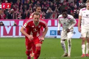  拜仁2-2扳平美因茨！凯恩造点亲自主罚轻松骗过门将命中！