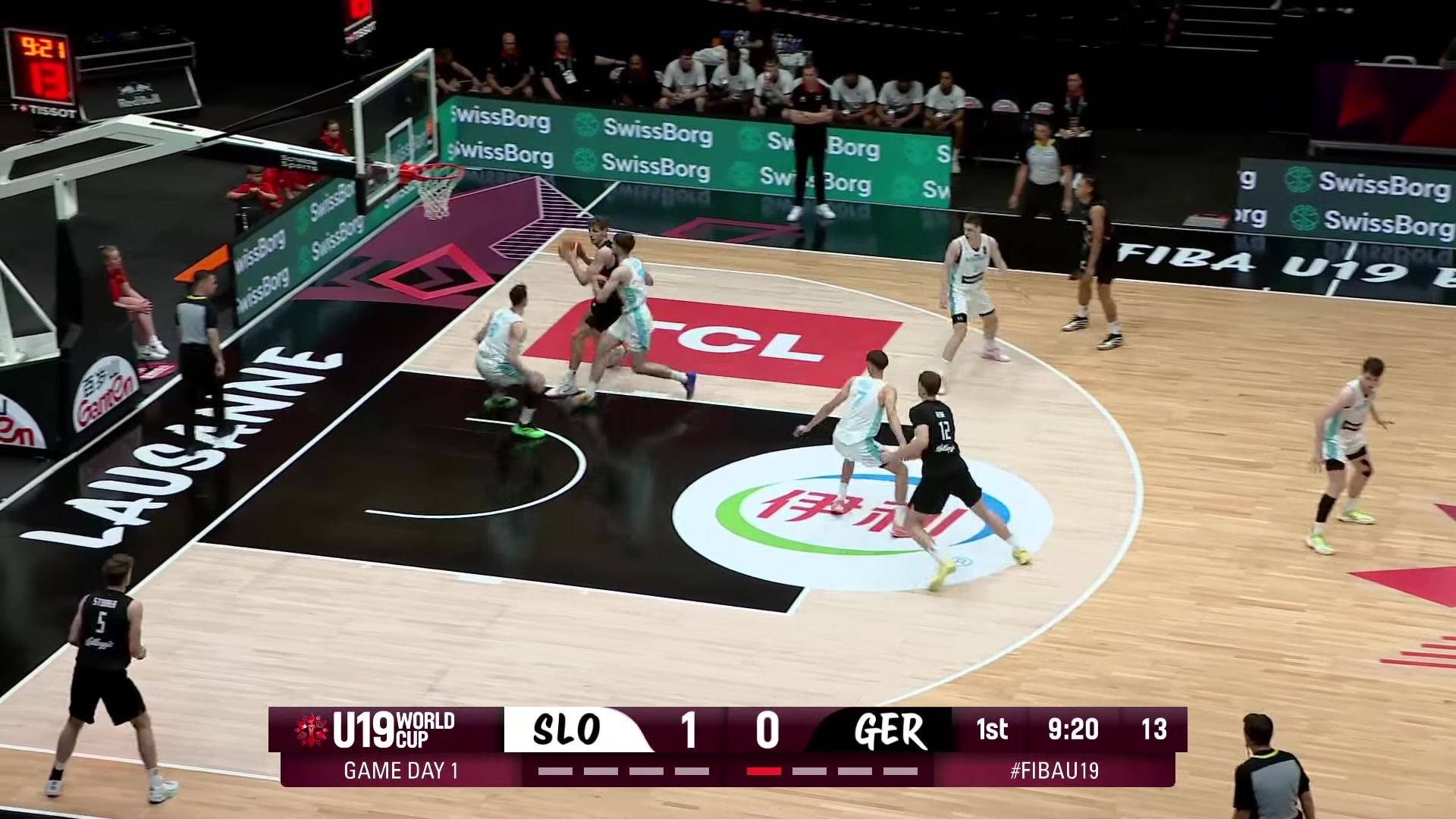 06月28日U19男篮世界杯小组赛 斯洛文尼亚 68 - 75  德国 全场集锦