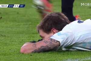  錯(cuò)失良機(jī)！恩里克單刀打門被撲出，巴雷拉跟進(jìn)推射空門沒進(jìn)！