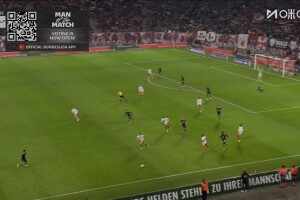 五分鐘三球！穆西亞拉禁區分球，奧利塞推射破門