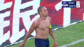  海牛2-0領(lǐng)先津門虎！席爾瓦門前機警抽射破門