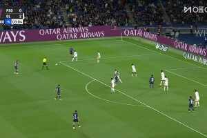 [进球视频]个人能力！克瓦拉茨赫利亚无解兜射直挂死角，巴黎扳回一球！