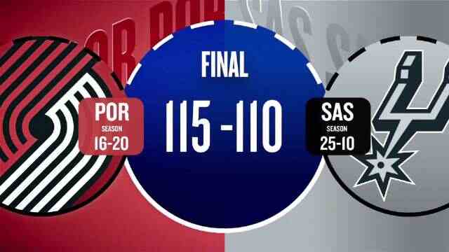 ??楊瀚森2+2+1+2帽 開拓者勝馬刺近5戰(zhàn)4勝！阿夫迪亞29+11+10