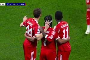 [进球视频] 拜仁半场3-0亚特兰大！奥利赛妙传助攻，格纳布里单刀稳稳打进！