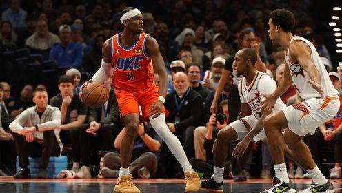 NBA杯🏀雷霆全员得分49分大胜太阳进4强 鸭梨三节28+8 切特24+8