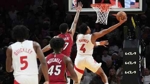 14投10中高效！巴恩斯vs熱火貢獻27+8集錦