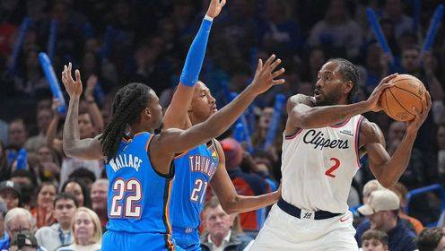 ??哈登傷缺 快船29個(gè)失誤慘負(fù)雷霆 SGA三節(jié)打卡32分 小卡22+8+6