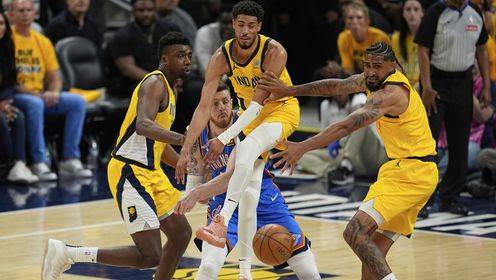 [腾讯原声集锦]🏀替补得分49-18！哈利伯顿22+9+11 马瑟林27分 步行者2-1雷霆