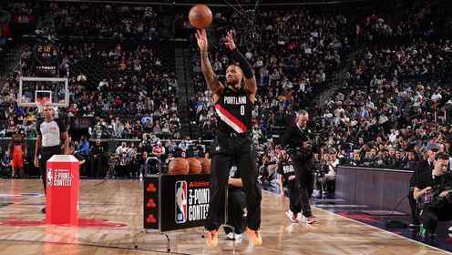 ??全明星三分大賽：一場比賽沒打的利拉德29分戴表奪近4年第3冠