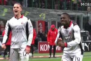  米蘭2-1再次領(lǐng)先！魔笛直塞普利西奇助攻，拉比奧特?fù)岦c(diǎn)破門！