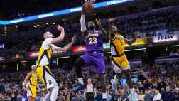 沒(méi)哨子沒(méi)關(guān)系！詹姆斯硬鑿23分9板9助1失誤 正負(fù)值+24全場(chǎng)最高！