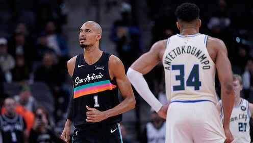 ??馬刺大勝送雄鹿3連敗 文班22+10 卡斯爾19+10 字母哥21+5