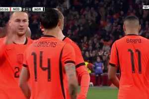  友誼賽-范戴克破門賴因德斯建功 荷蘭2-1逆轉(zhuǎn)挪威