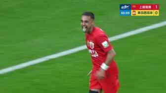  海港2-0領先！蒯紀聞送助攻 萊昂納多小角度破門