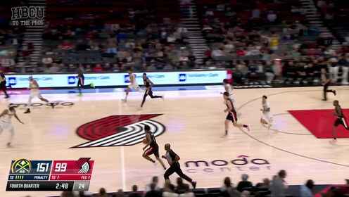 干凈利落！楊瀚森接球大跨步勾手命中！