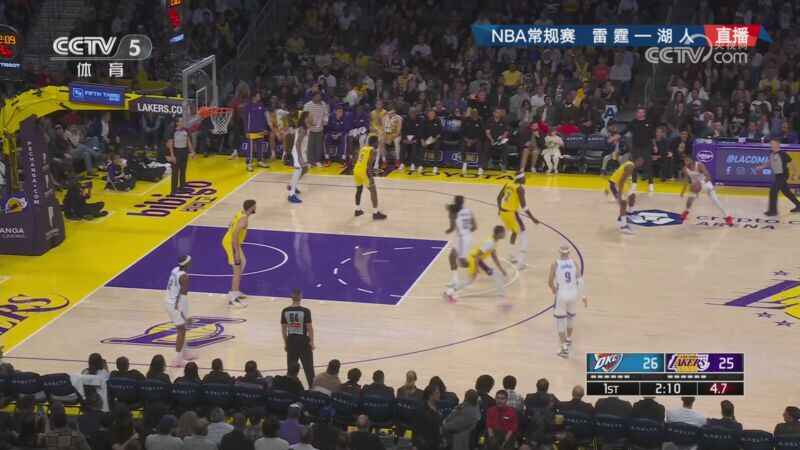🏀雷霆两场狂胜湖人79分 亚历山大三节25+8 布朗尼9中2